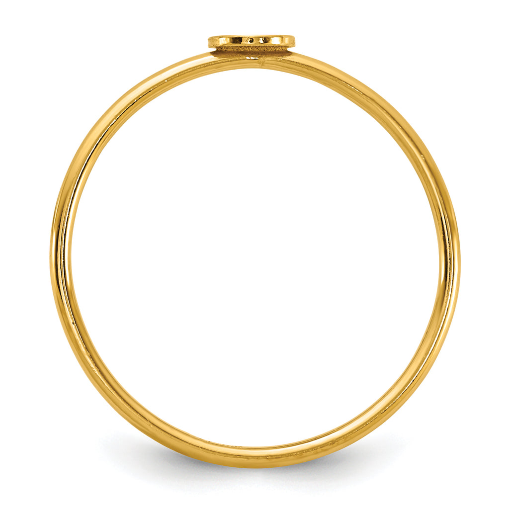 14K Gold Filled Disc 1.0mm Stacking Ring - view 2