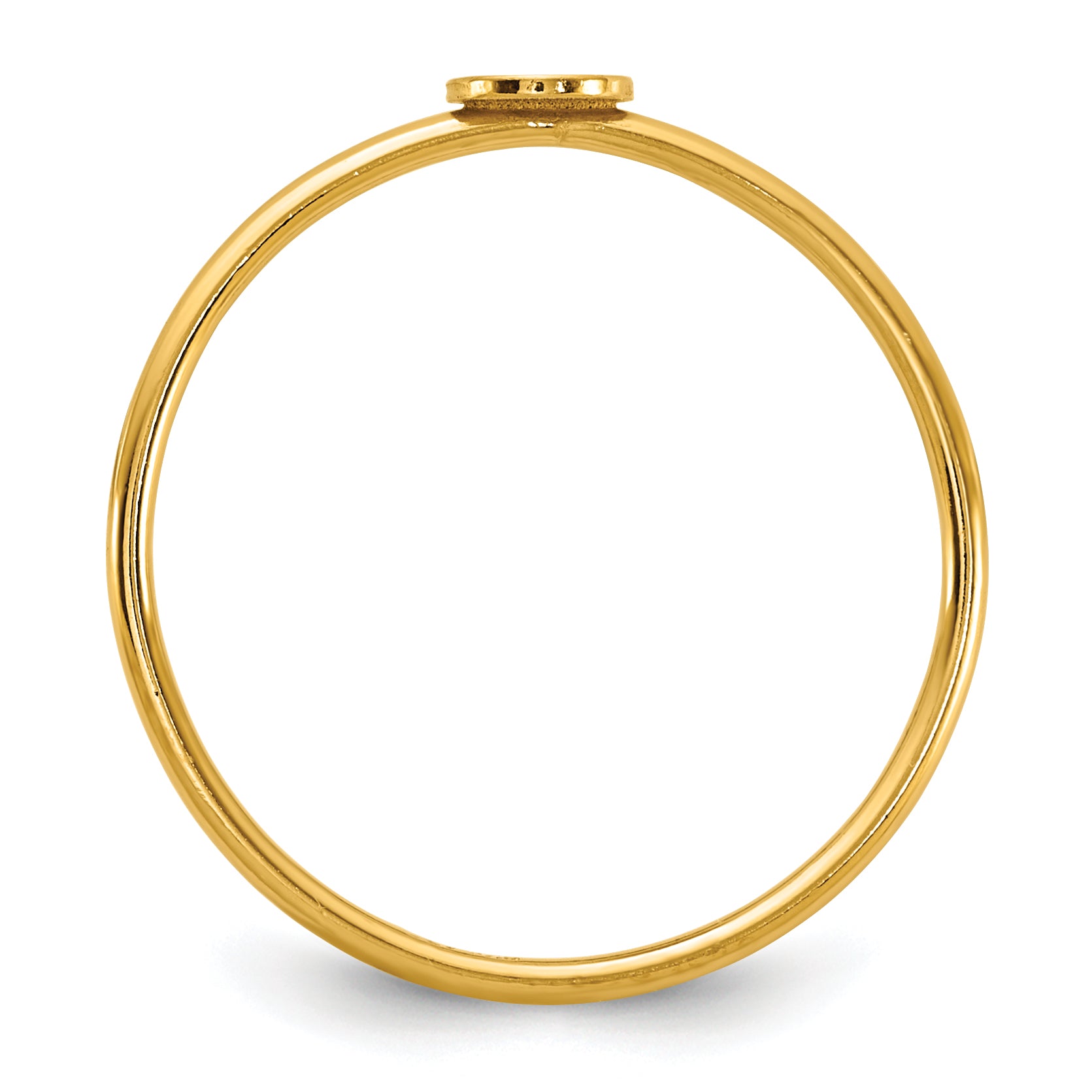 14K Gold Filled Disc 1.0mm Stacking Ring - view 2