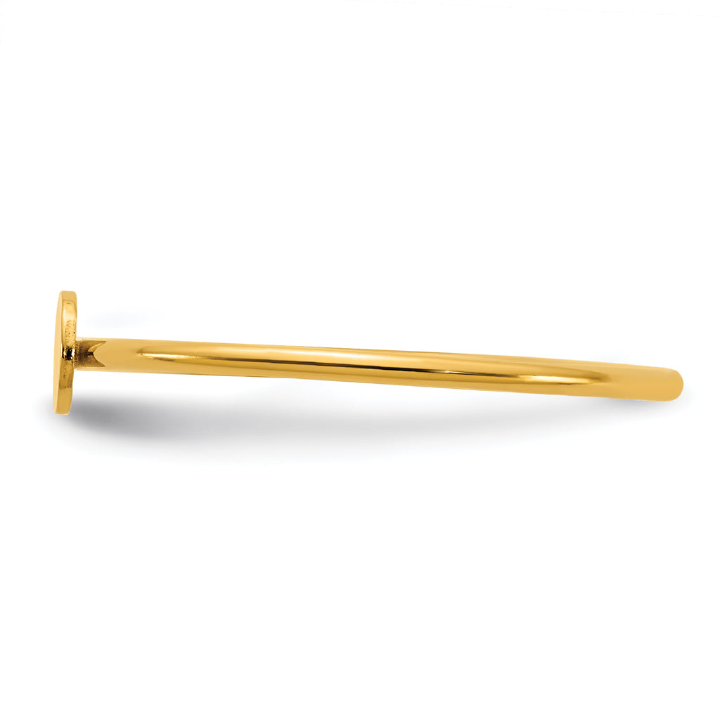 14K Gold Filled Disc 1.0mm Stacking Ring - view 3