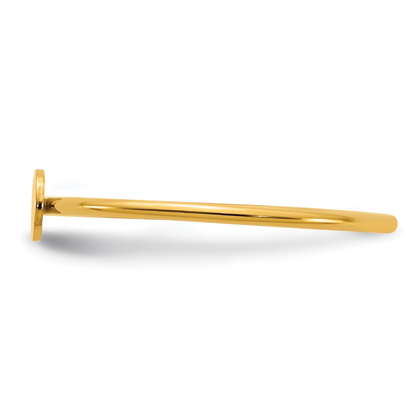 14K Gold Filled Disc 1.0mm Stacking Ring - view 3