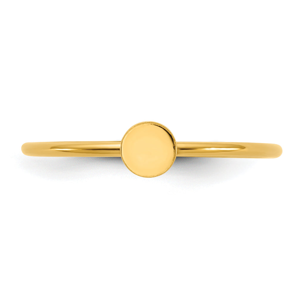 14K Gold Filled Disc 1.0mm Stacking Ring - view 4