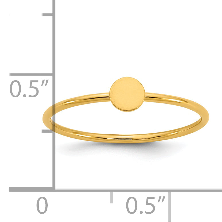 14K Gold Filled Disc 1.0mm Stacking Ring - view 5