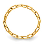 14K Gold Filled 2.40mm Paperclip Chain Ring - view 2