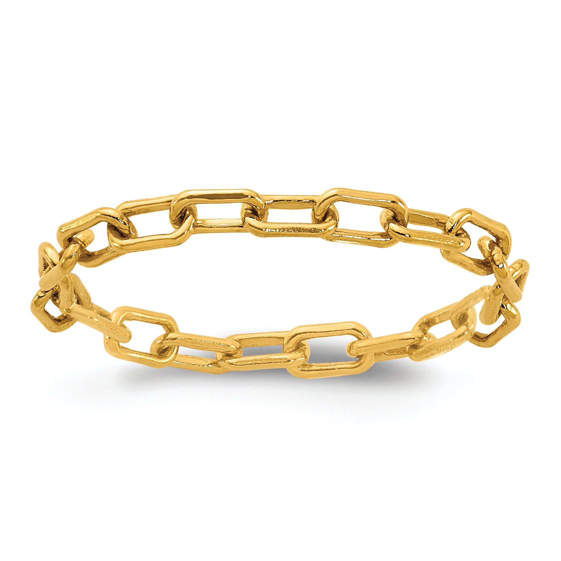 14K Gold Filled 2.40mm Paperclip Chain Ring by Sophia Jewelers Main image