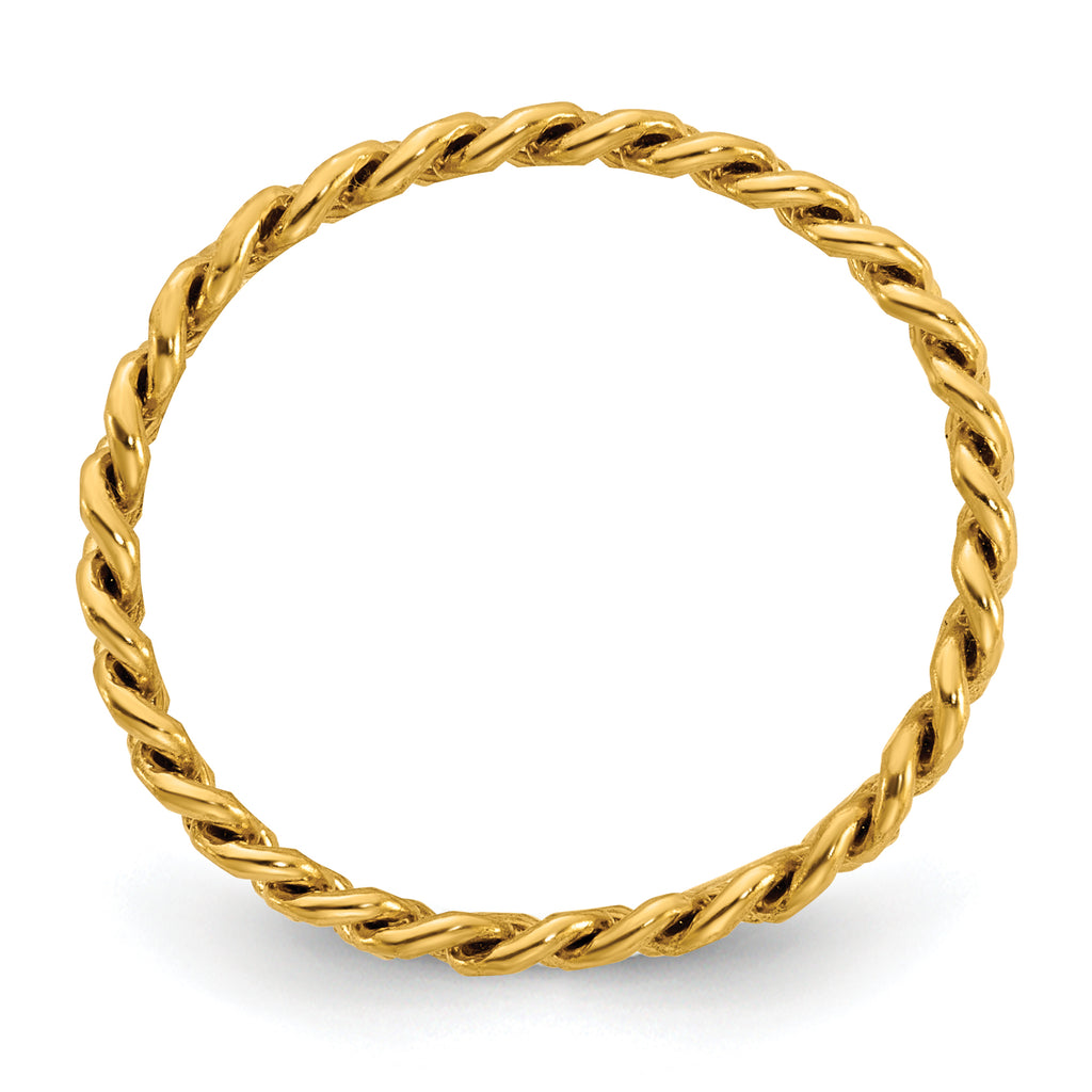 14K Gold Filled 2.90mm Curb Link Chain Ring - view 2
