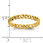 14K Gold Filled 2.90mm Curb Link Chain Ring - view 4
