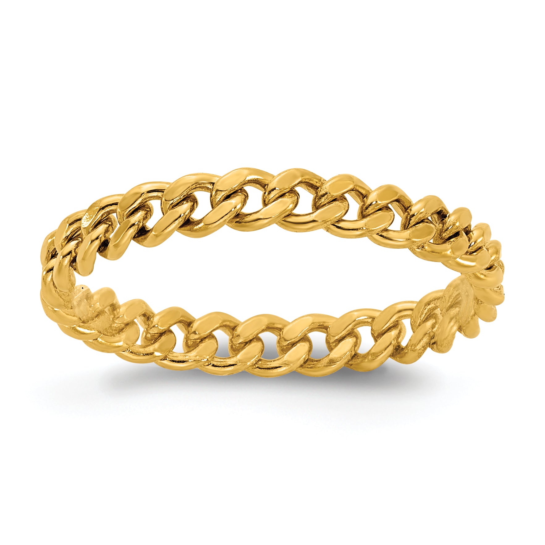 14K Gold Filled 2.90mm Curb Link Chain Ring by Sophia Jewelers Main image