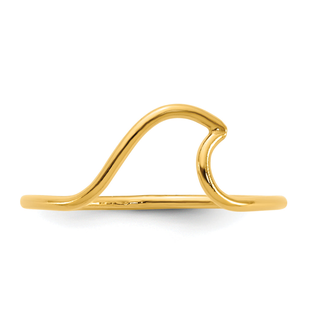14K Gold Filled Wave 1.0mm Ring - view 4