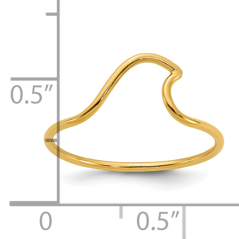 14K Gold Filled Wave 1.0mm Ring - view 5