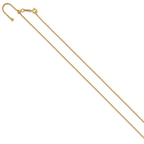14K Gold Filled Adjustable Rolo Chain Necklace in 1.3mm Width - view 2