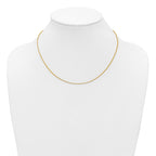 14K Gold Filled Adjustable Rolo Chain Necklace in 1.3mm Width - view 3