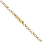 14K Gold Filled Rolo Chain Necklace in 3.2mm Width - view 2
