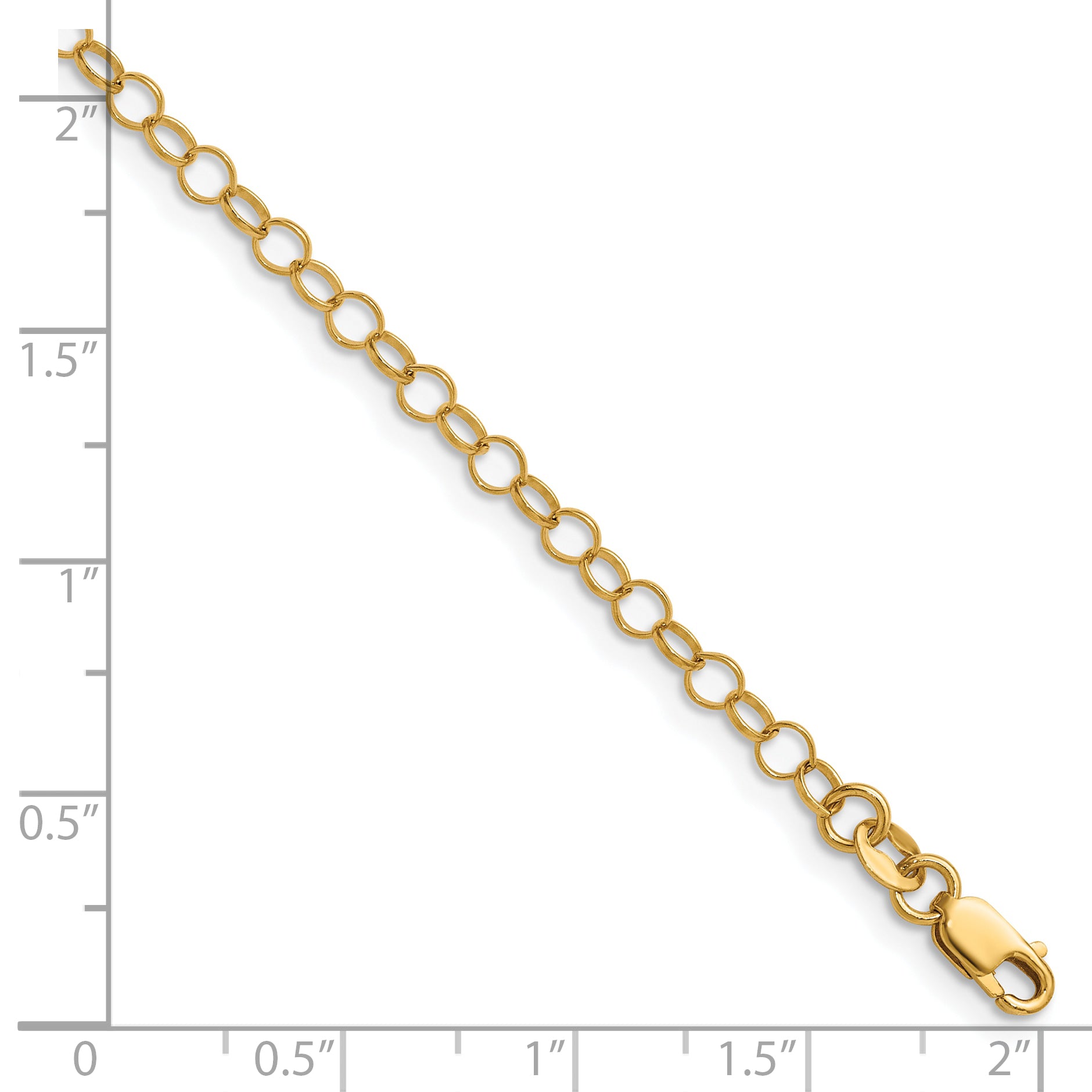 14K Gold Filled Rolo Chain Necklace in 3.2mm Width - view 5