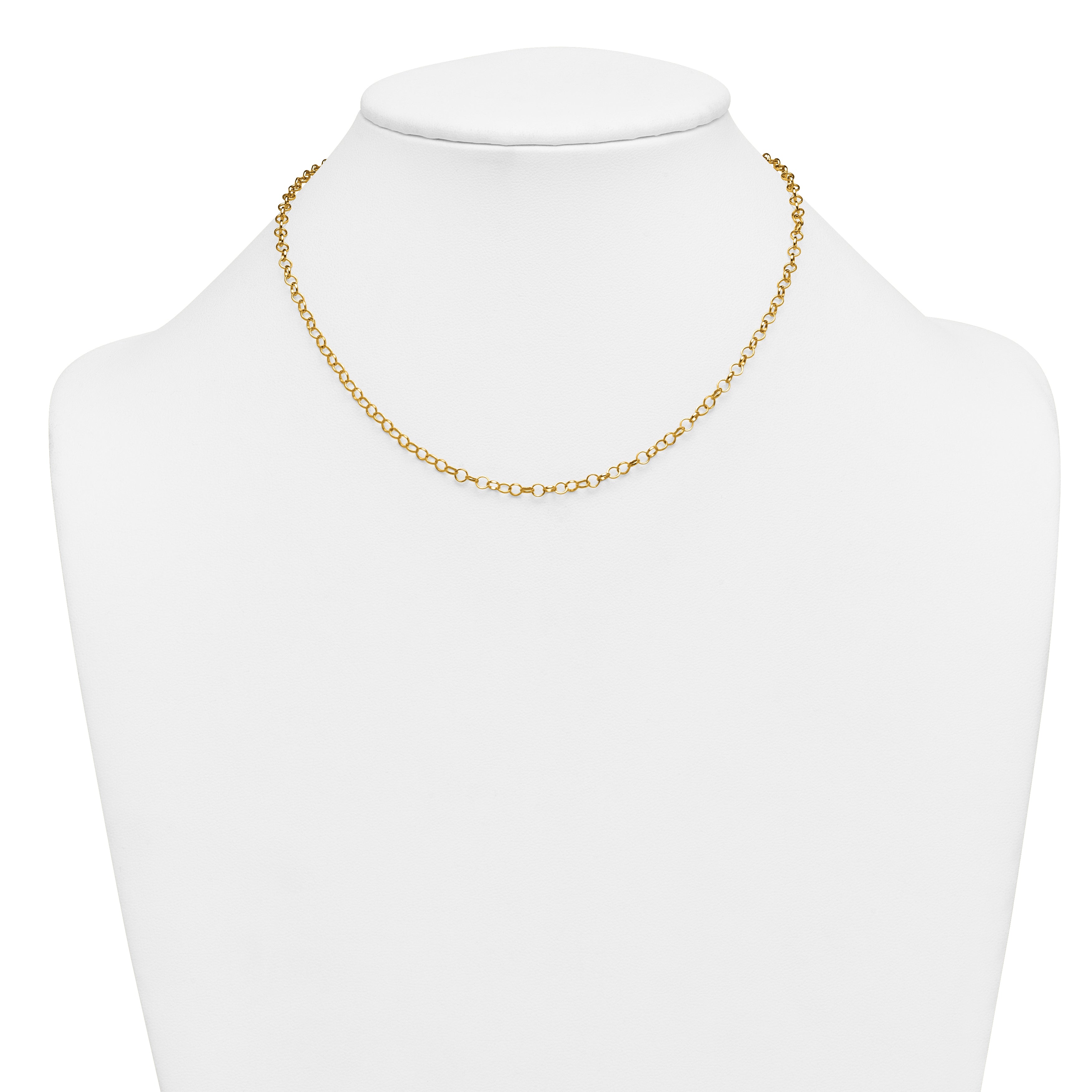 14K Gold Filled Rolo Chain Necklace in 3.2mm Width - view 3