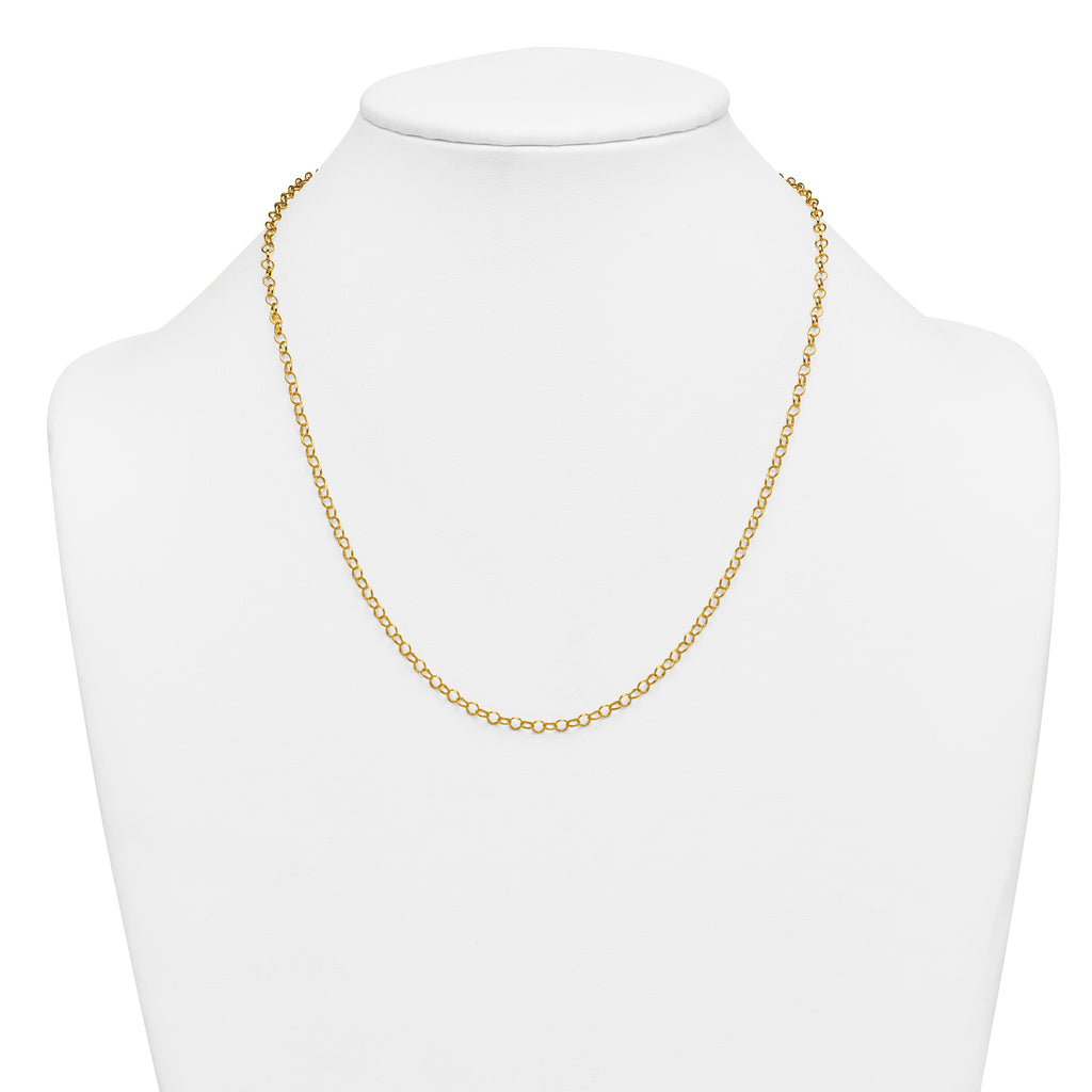 14K Gold Filled Rolo Chain Necklace in 3.2mm Width