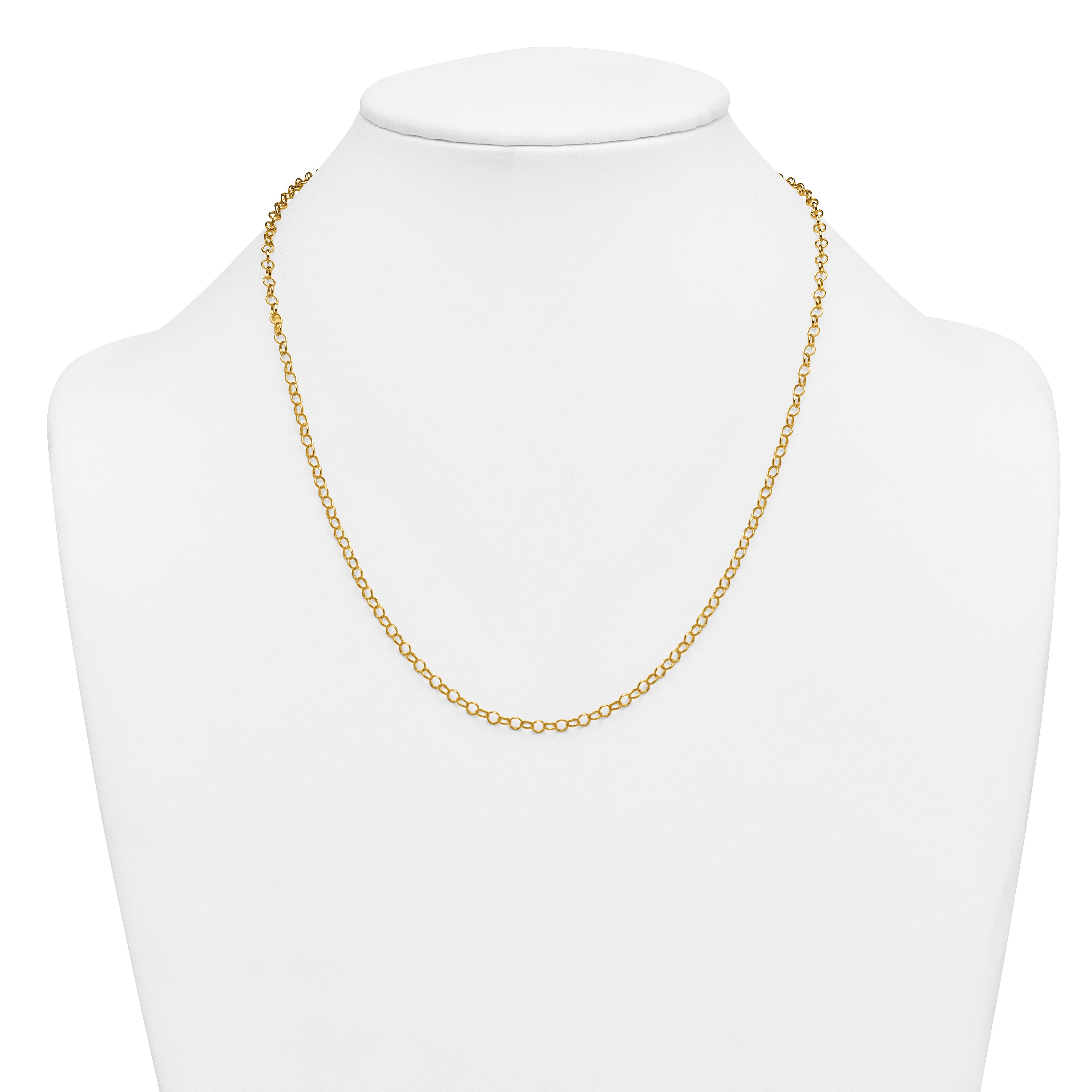 14K Gold Filled Rolo Chain Necklace in 3.2mm Width