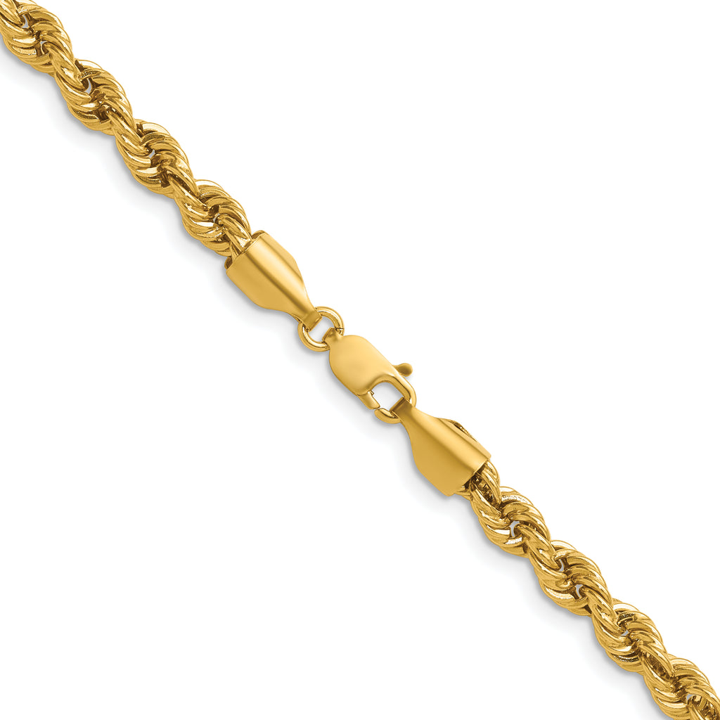 14K Gold Filled Rope Chain Necklace in 4.5mm Width - view 2