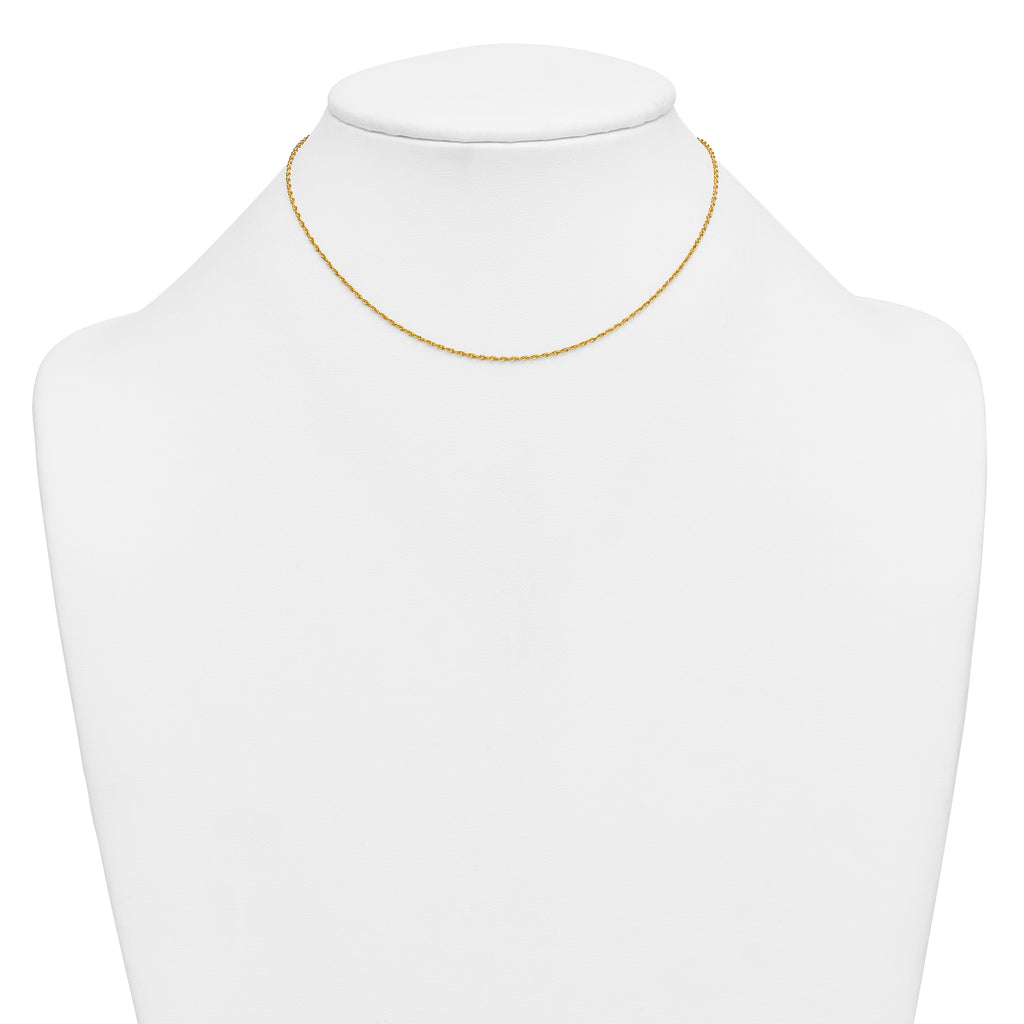 14K Gold Filled Ropa Chain Necklace in 1.2mm Width - view 3