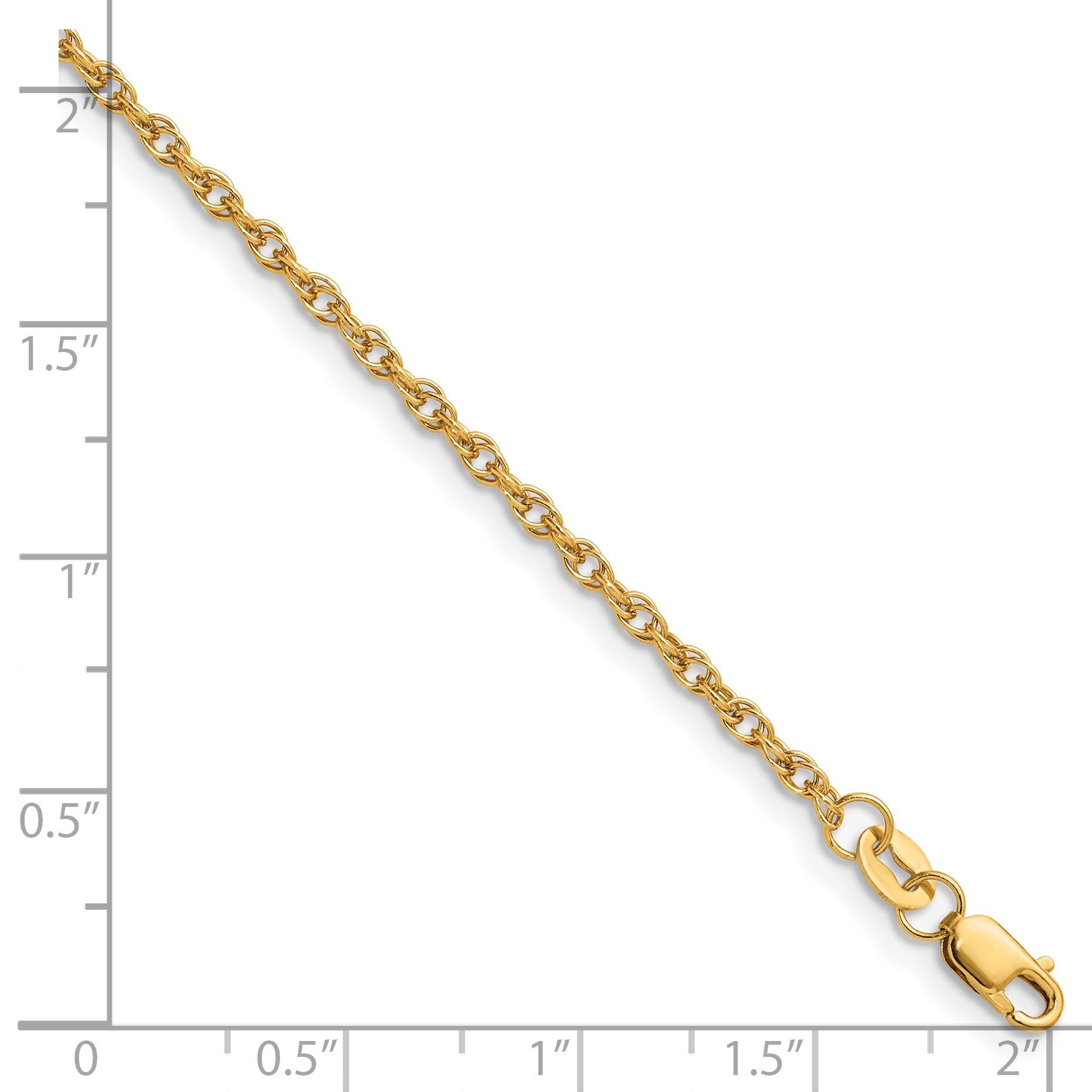 14K Gold Filled Ropa Chain Necklace in 2.1mm Width - view 5