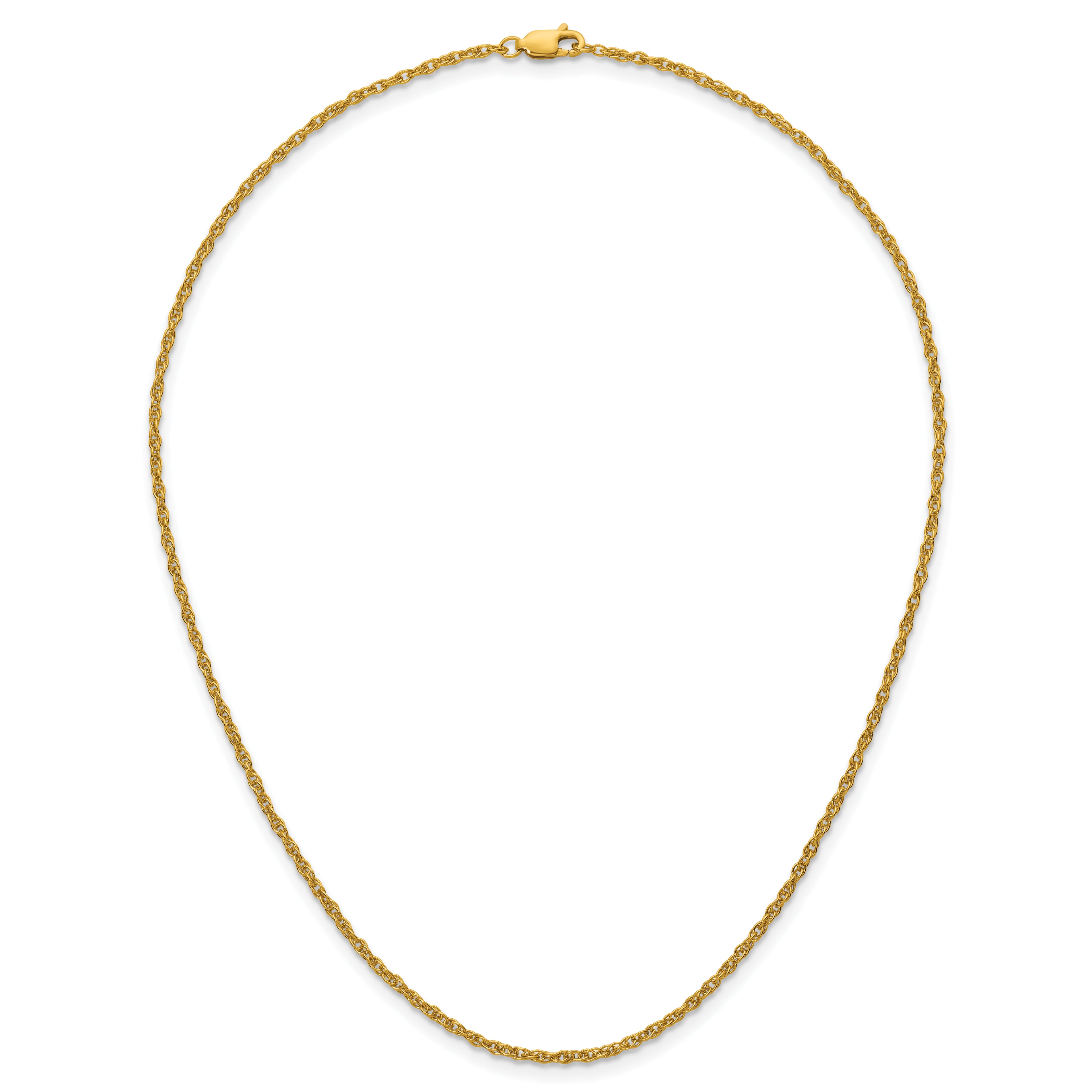 14K Gold Filled Ropa Chain Necklace in 2.1mm Width - view 4
