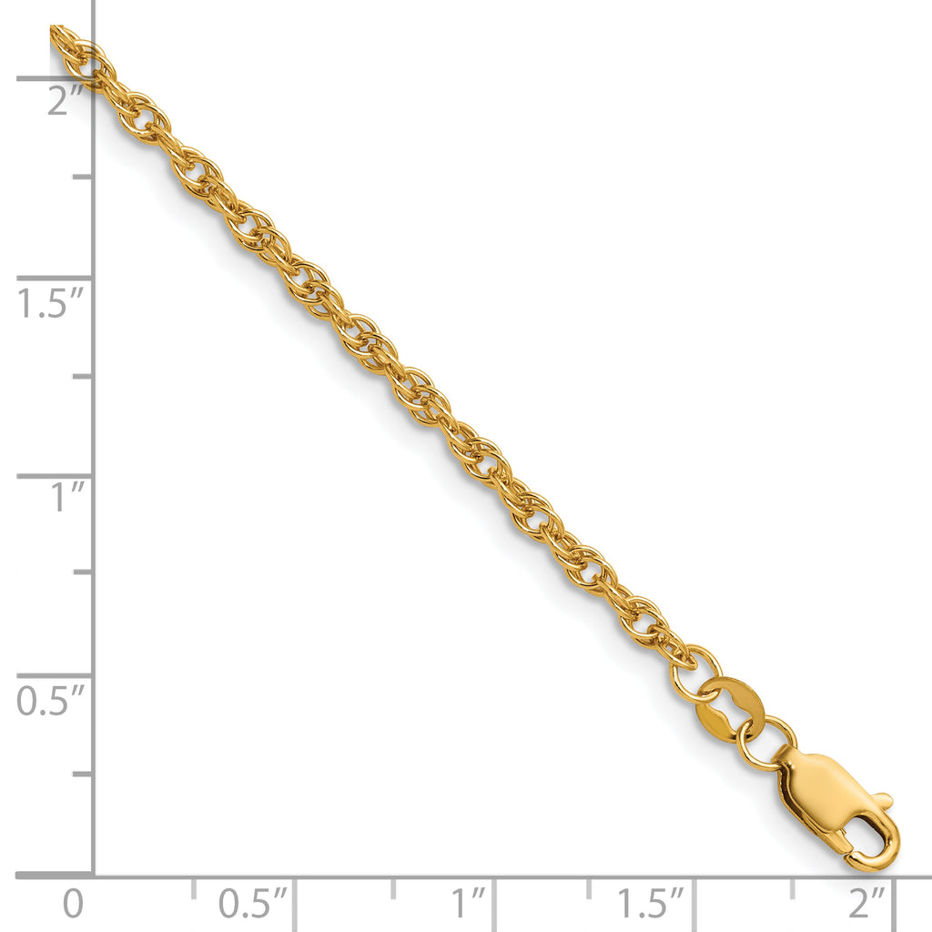 14K Gold Filled Ropa Chain Necklace in 2.5mm Width - view 5