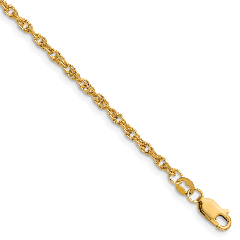 14K Gold Filled Ropa Chain Necklace in 2.5mm Width by Sophia Jewelers
