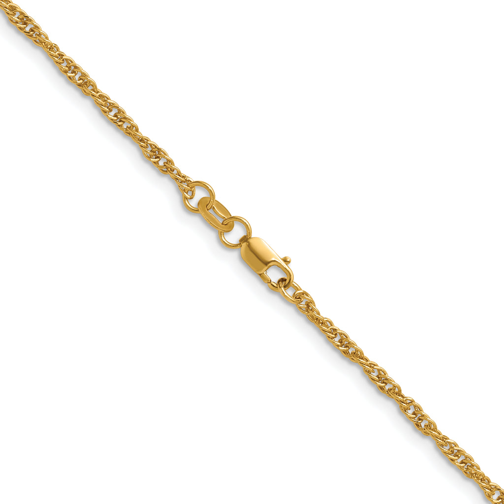 14K Gold Filled Singapore Chain Necklace in 2.0mm Width - view 2