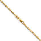14K Gold Filled Singapore Chain Necklace in 2.0mm Width - view 2