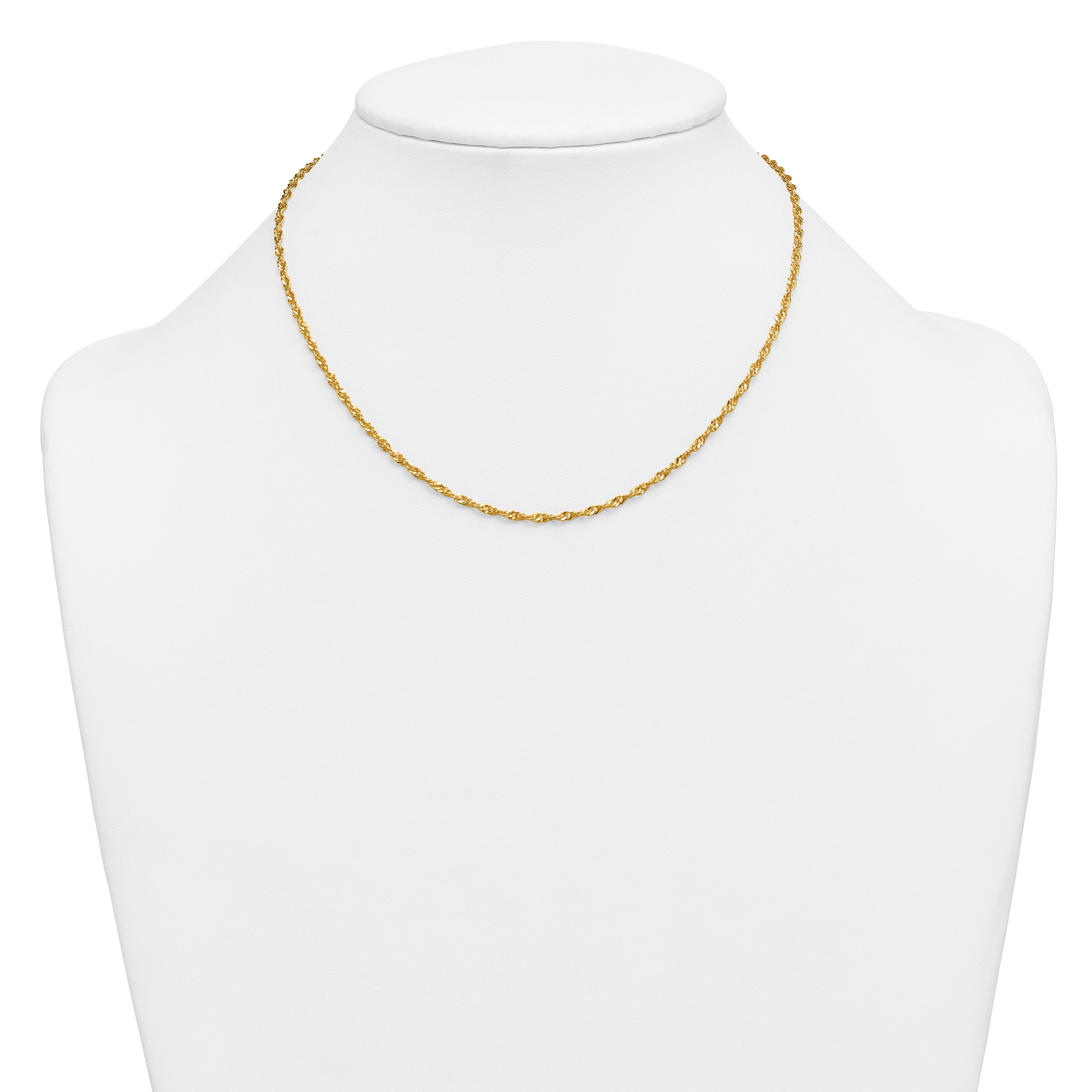 14K Gold Filled Singapore Chain Necklace in 2.0mm Width - view 3