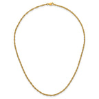 14K Gold Filled Singapore Chain Necklace in 2.0mm Width - view 4