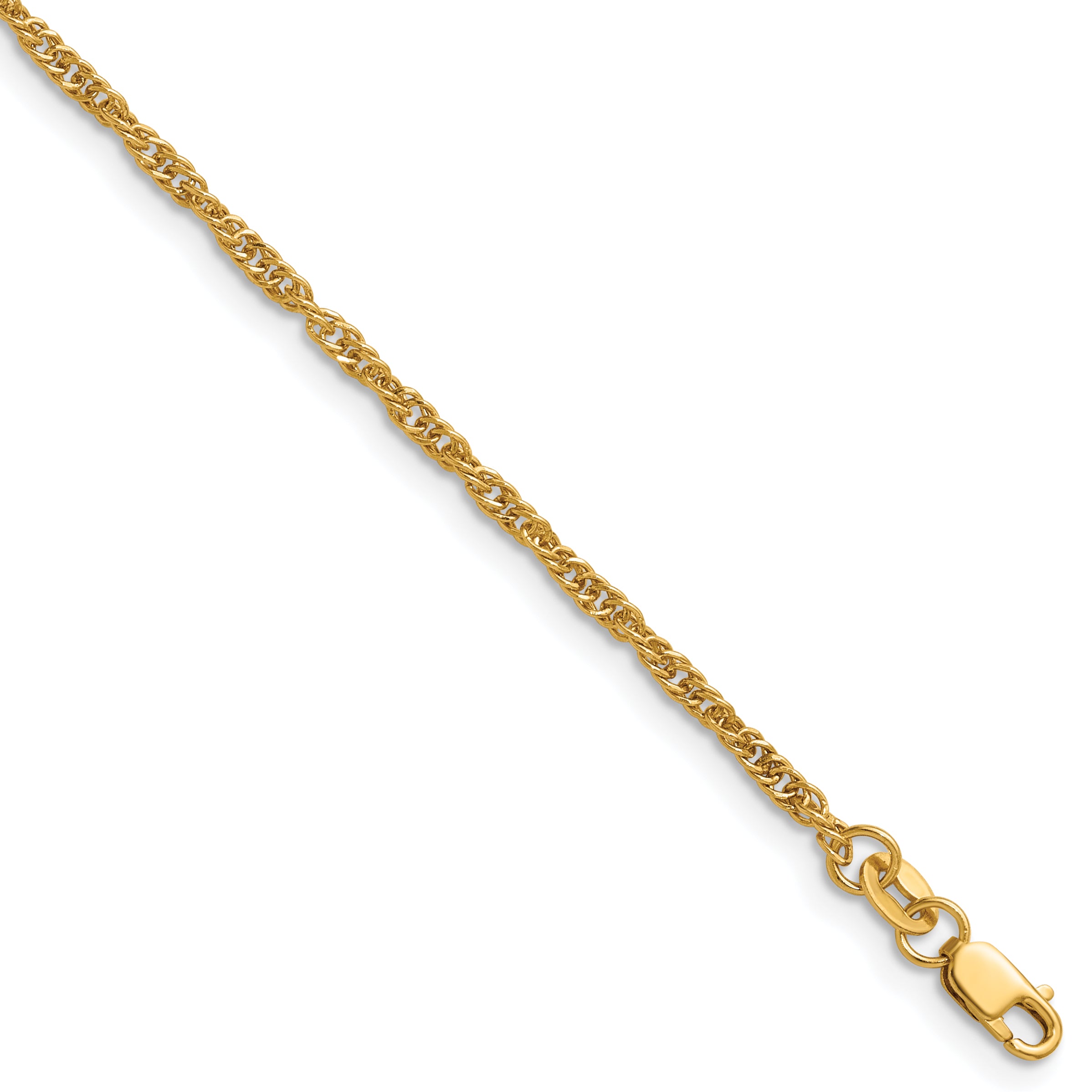 14K Gold Filled Singapore Chain Necklace in 2.0mm Width by Sophia Jewelers