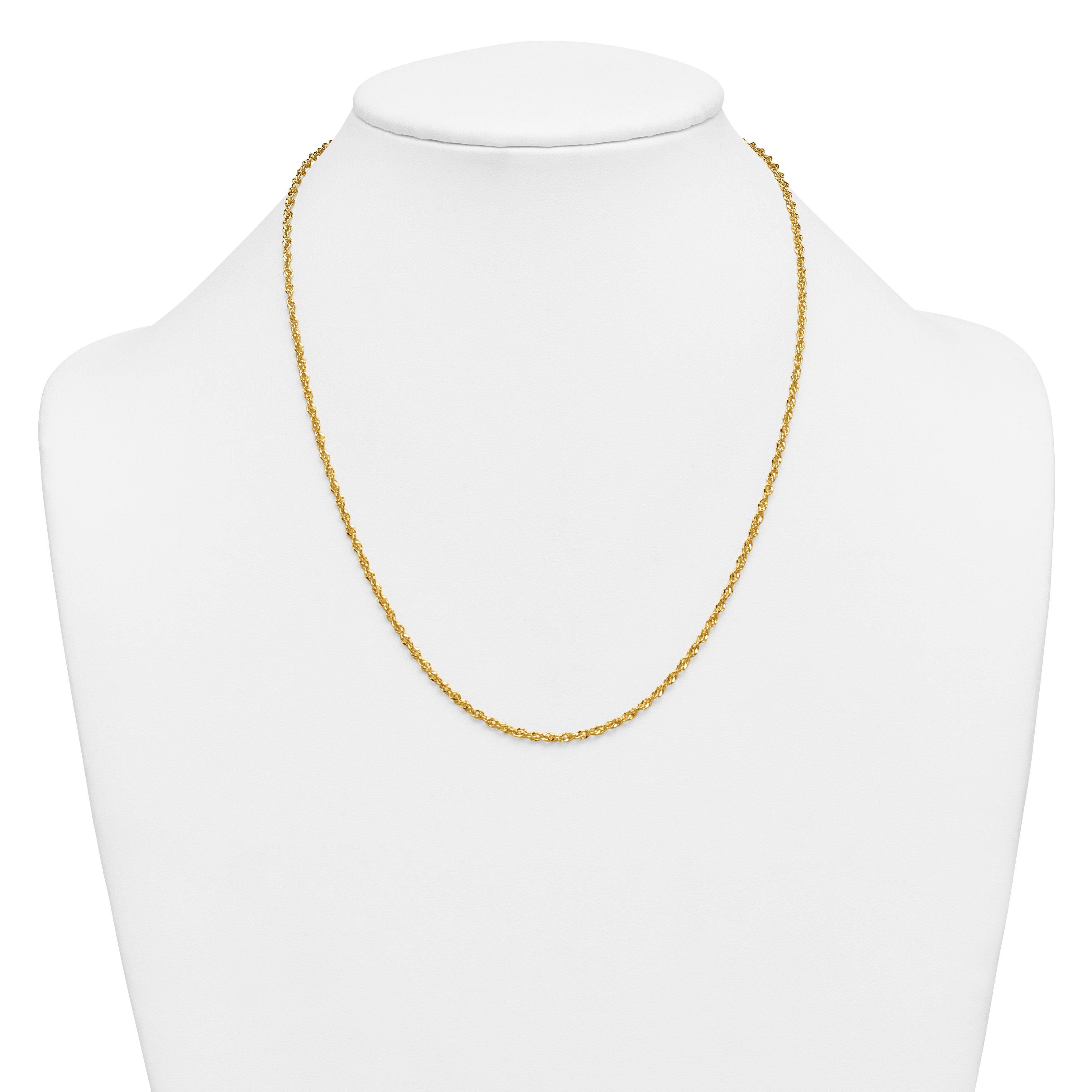 14K Gold Filled Singapore Chain Necklace in 2.1mm Width