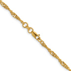 14K Gold Filled Singapore Chain Necklace in 3.2mm Width - view 2