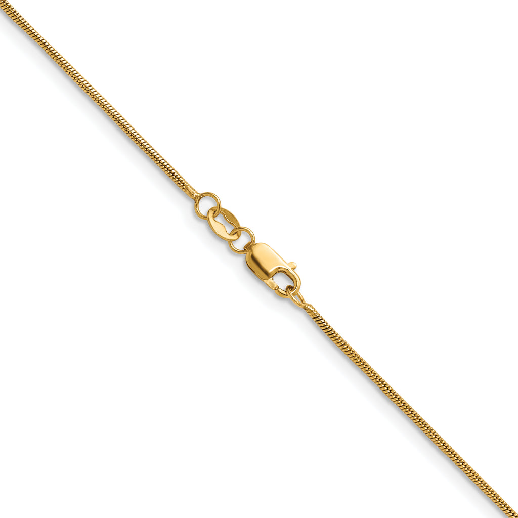14K Gold Filled Snake Chain Necklace in 1.0mm Width - view 2