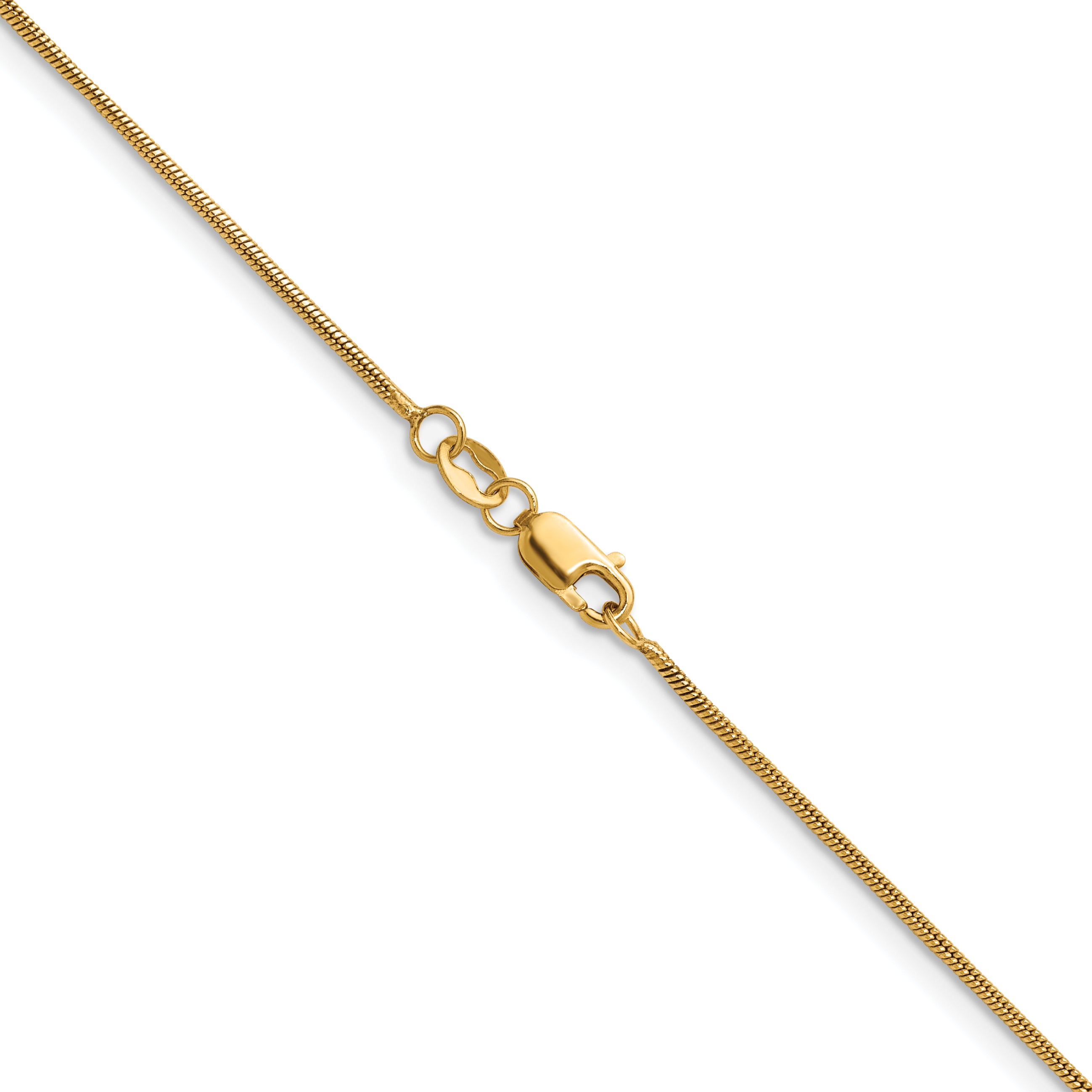 14K Gold Filled Snake Chain Necklace in 1.0mm Width - view 2