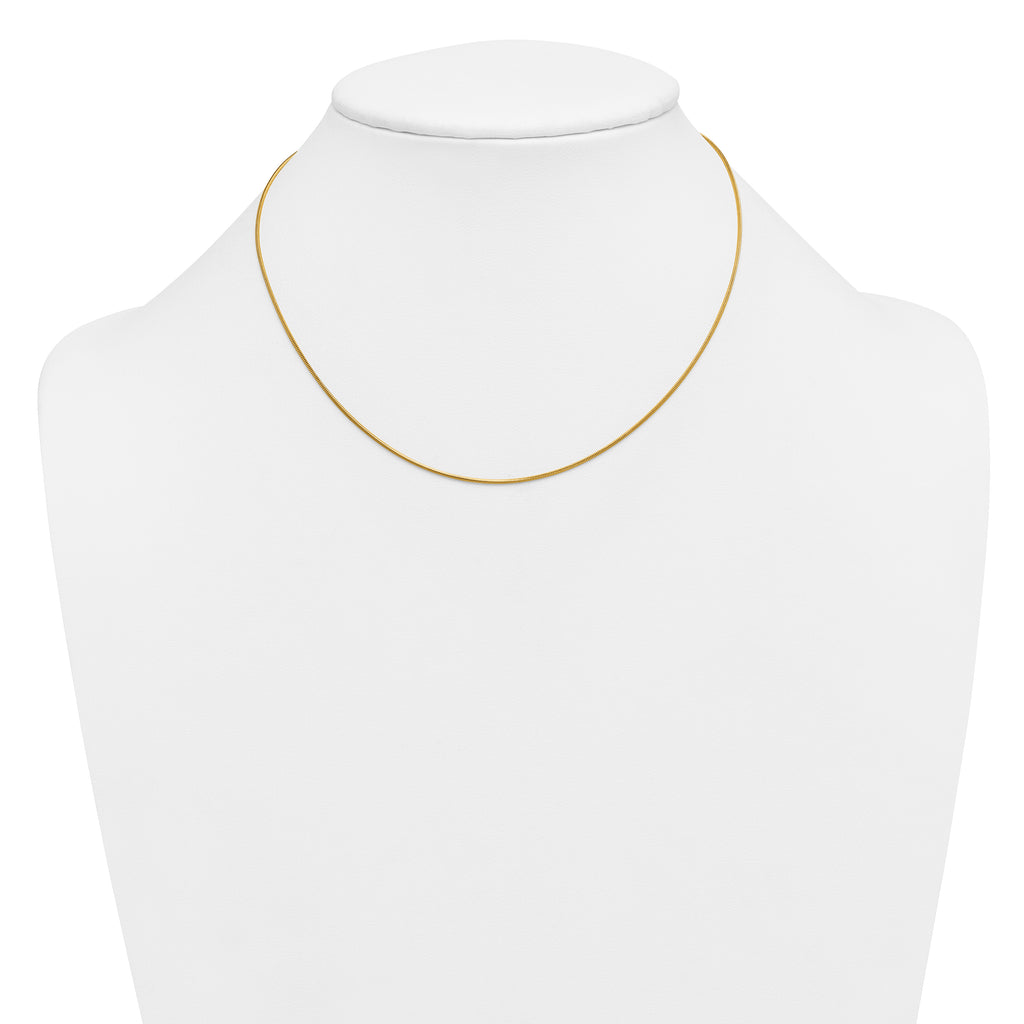 14K Gold Filled Snake Chain Necklace in 1.0mm Width - view 3