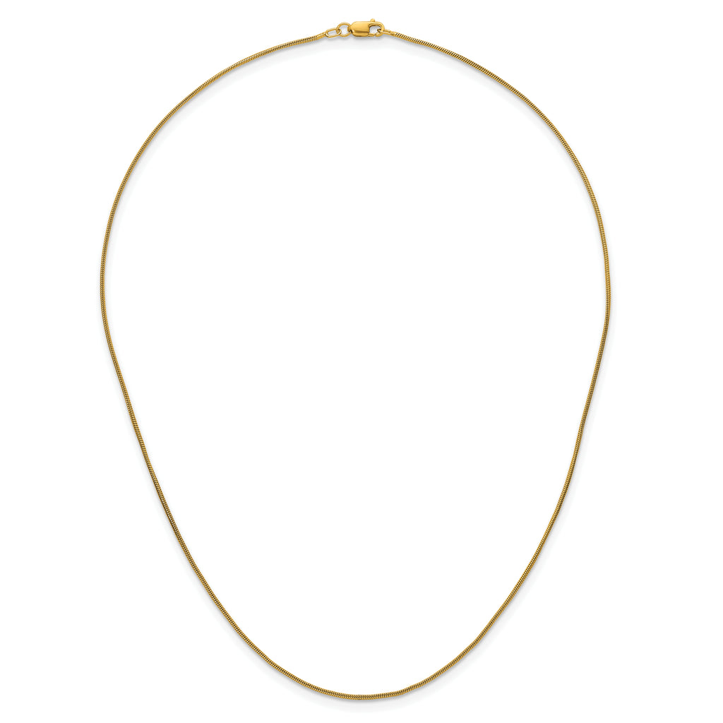 14K Gold Filled Snake Chain Necklace in 1.0mm Width - view 4