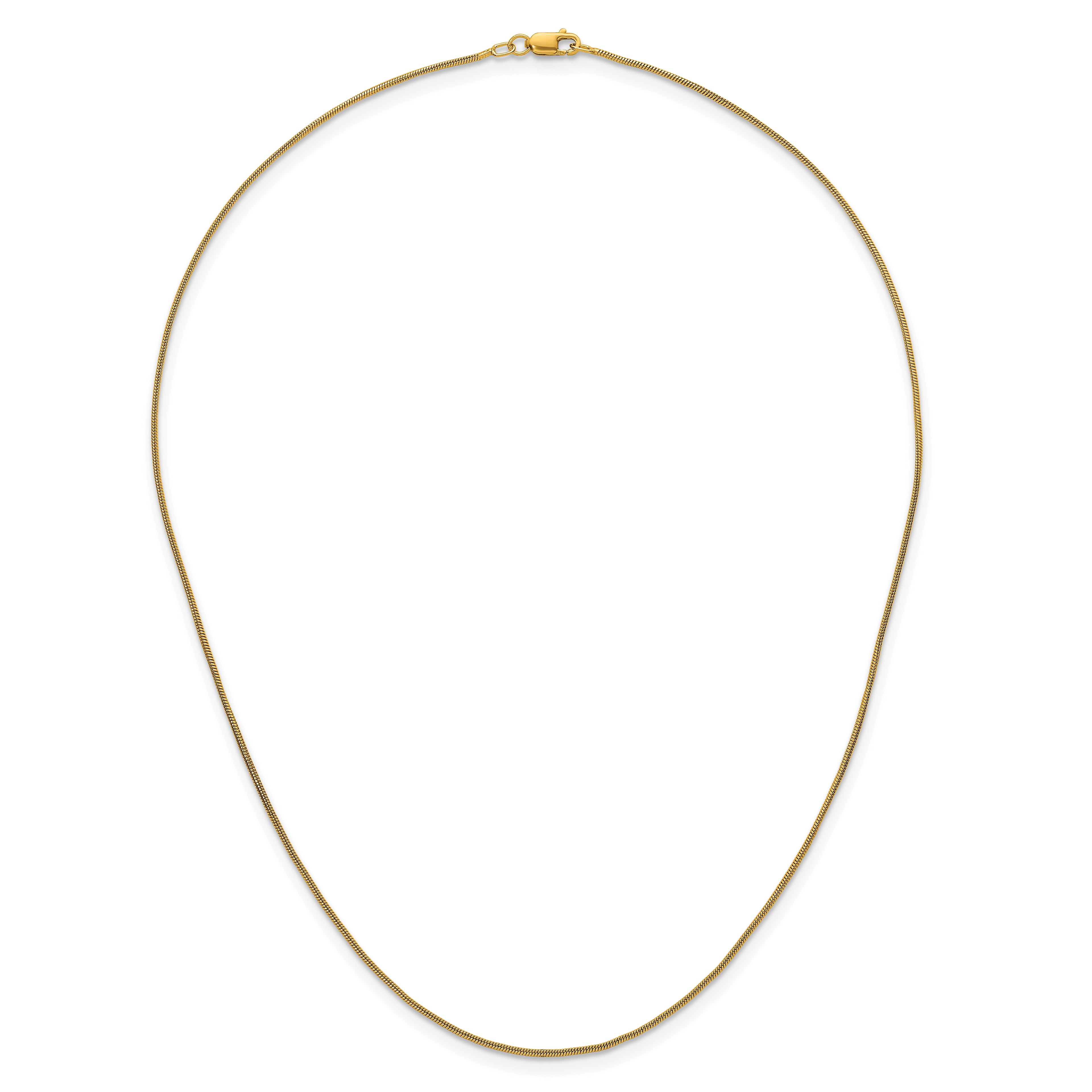 14K Gold Filled Snake Chain Necklace in 1.0mm Width - view 4