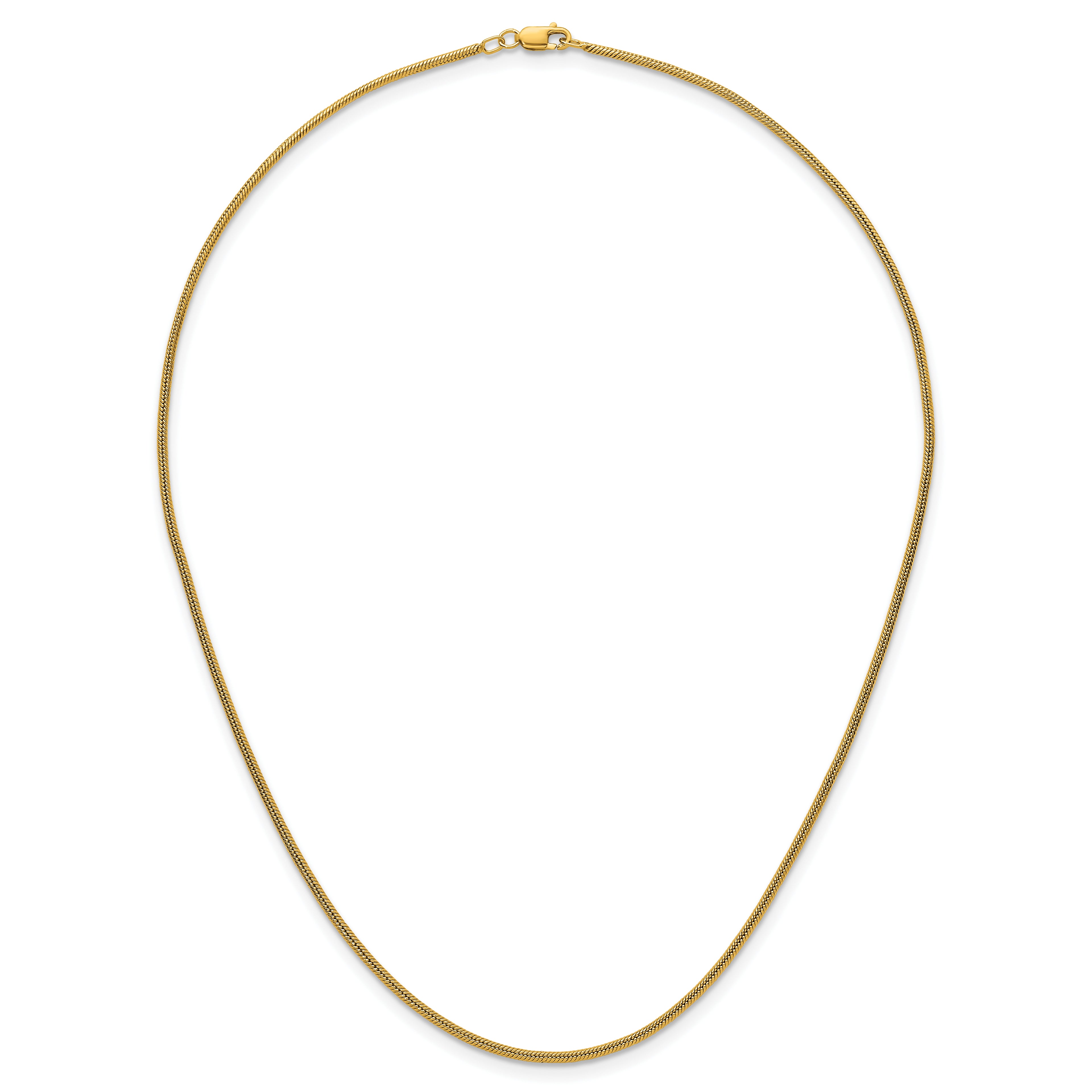 14K Gold Filled Snake Chain Necklace in 1.5mm Width - view 4