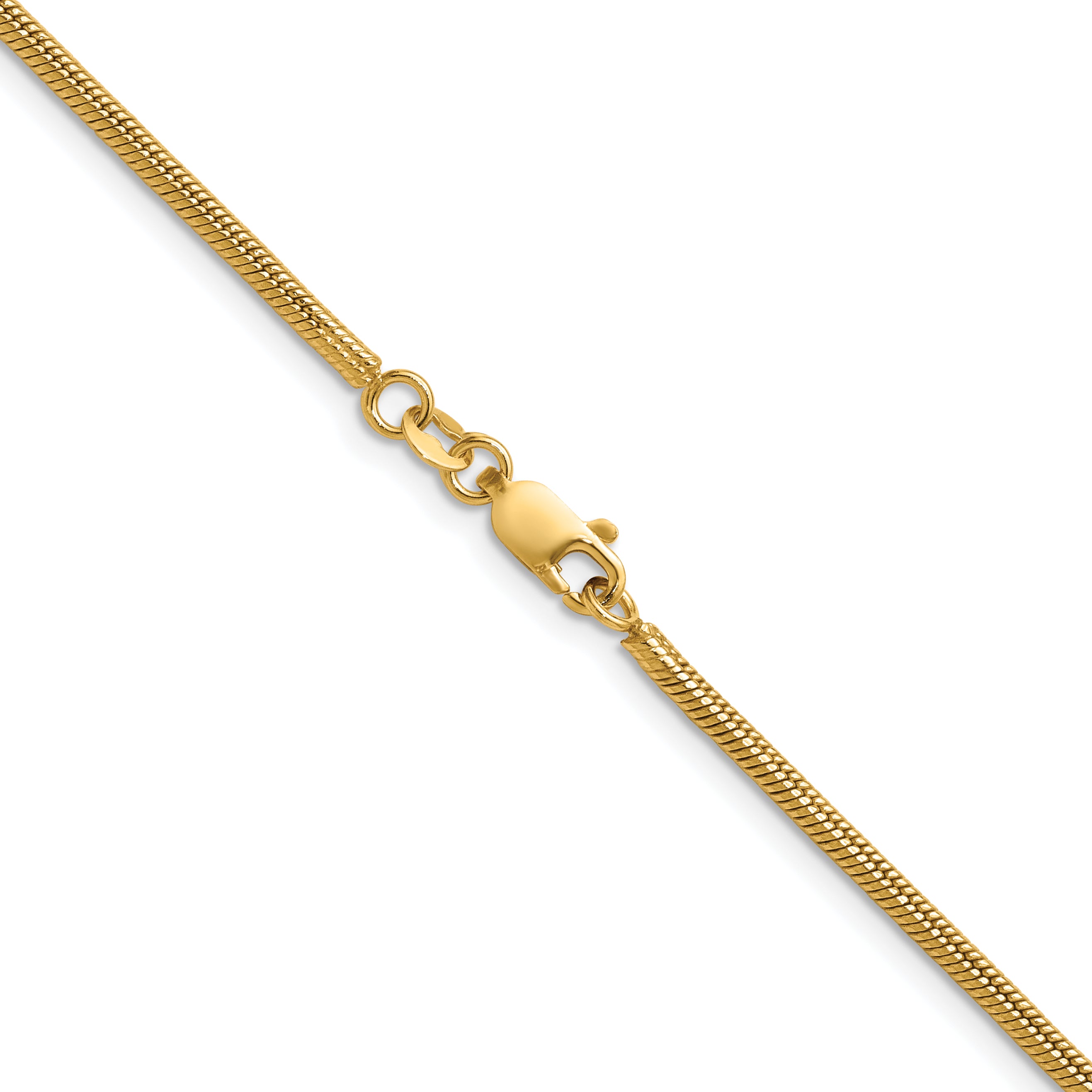 14K Gold Filled Snake Chain Necklace in 2.0mm Width - view 2