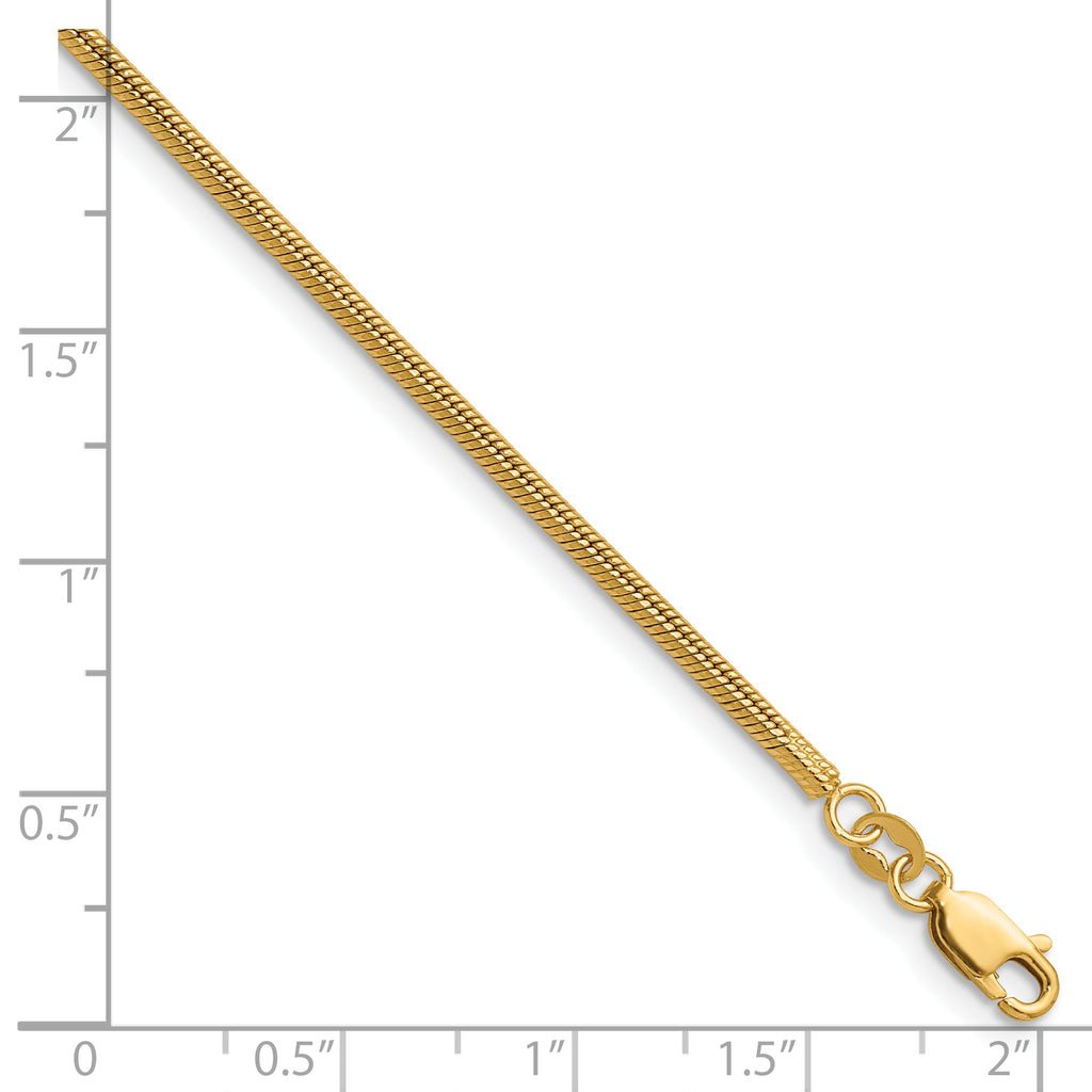 14K Gold Filled Snake Chain Necklace in 2.0mm Width - view 3