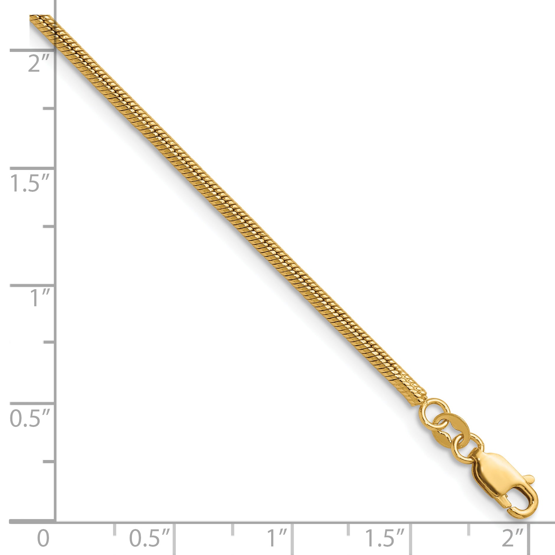 14K Gold Filled Snake Chain Necklace in 2.0mm Width - view 3