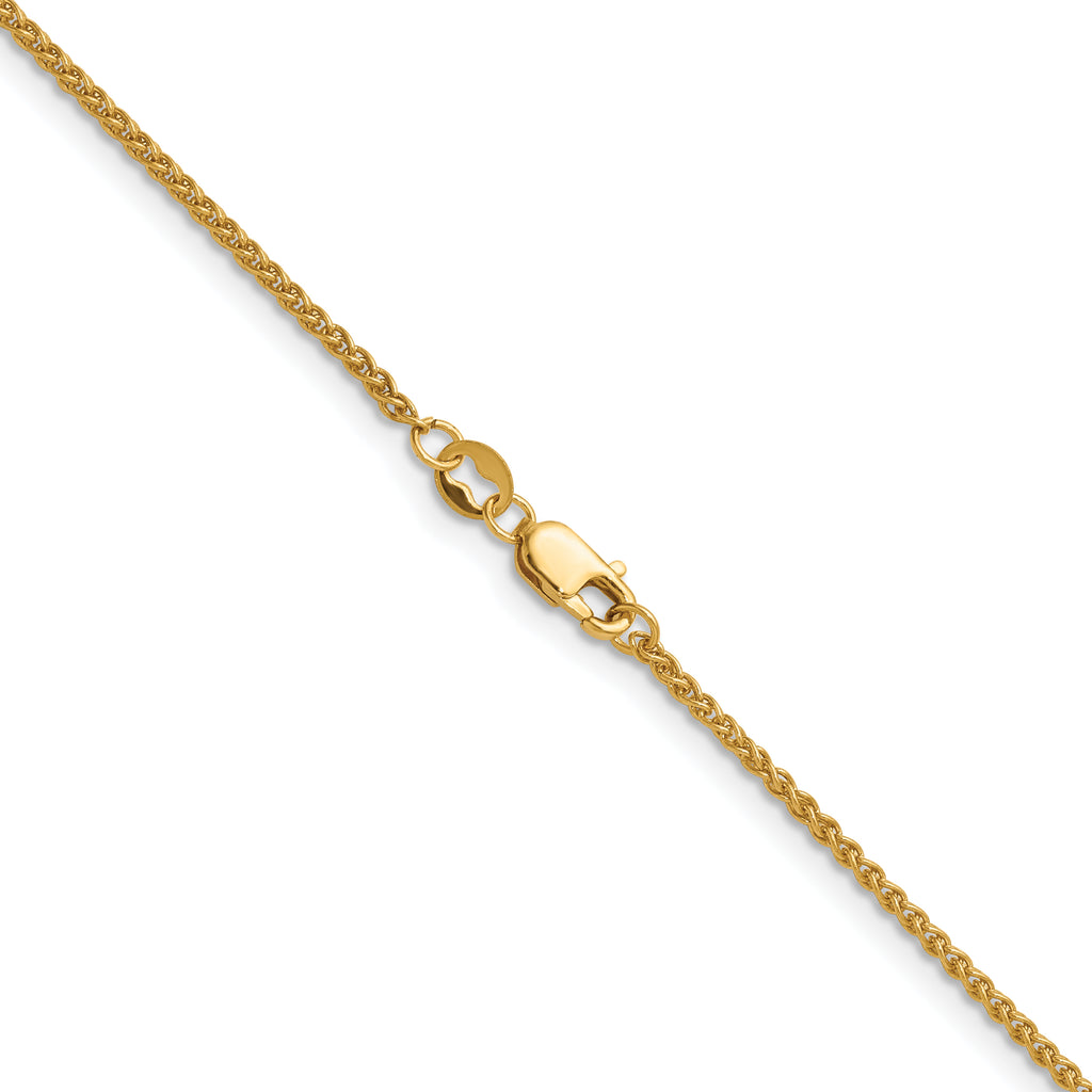 14K Gold Filled Spiga (Wheat) Chain Necklace in 1.5mm Width - view 2
