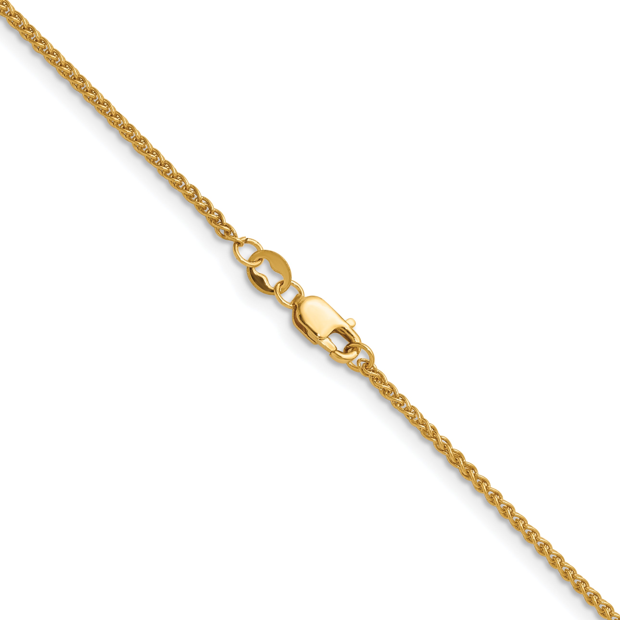 14K Gold Filled Spiga (Wheat) Chain Necklace in 1.5mm Width - view 2