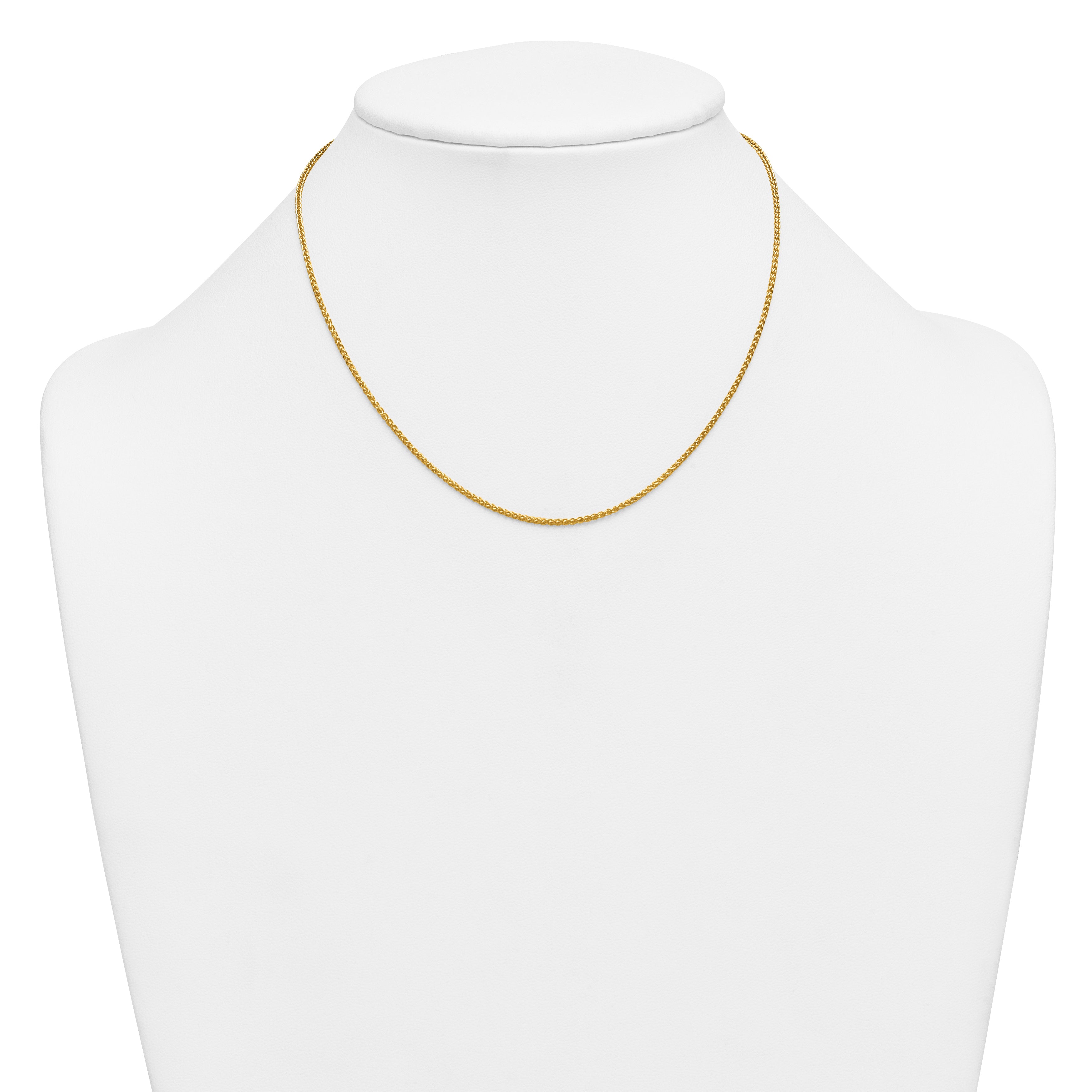 14K Gold Filled Spiga (Wheat) Chain Necklace in 1.5mm Width - view 3