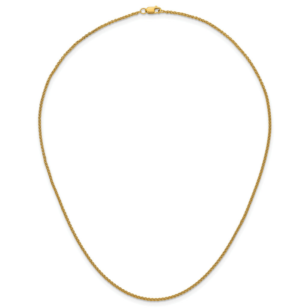 14K Gold Filled Spiga (Wheat) Chain Necklace in 1.5mm Width - view 4
