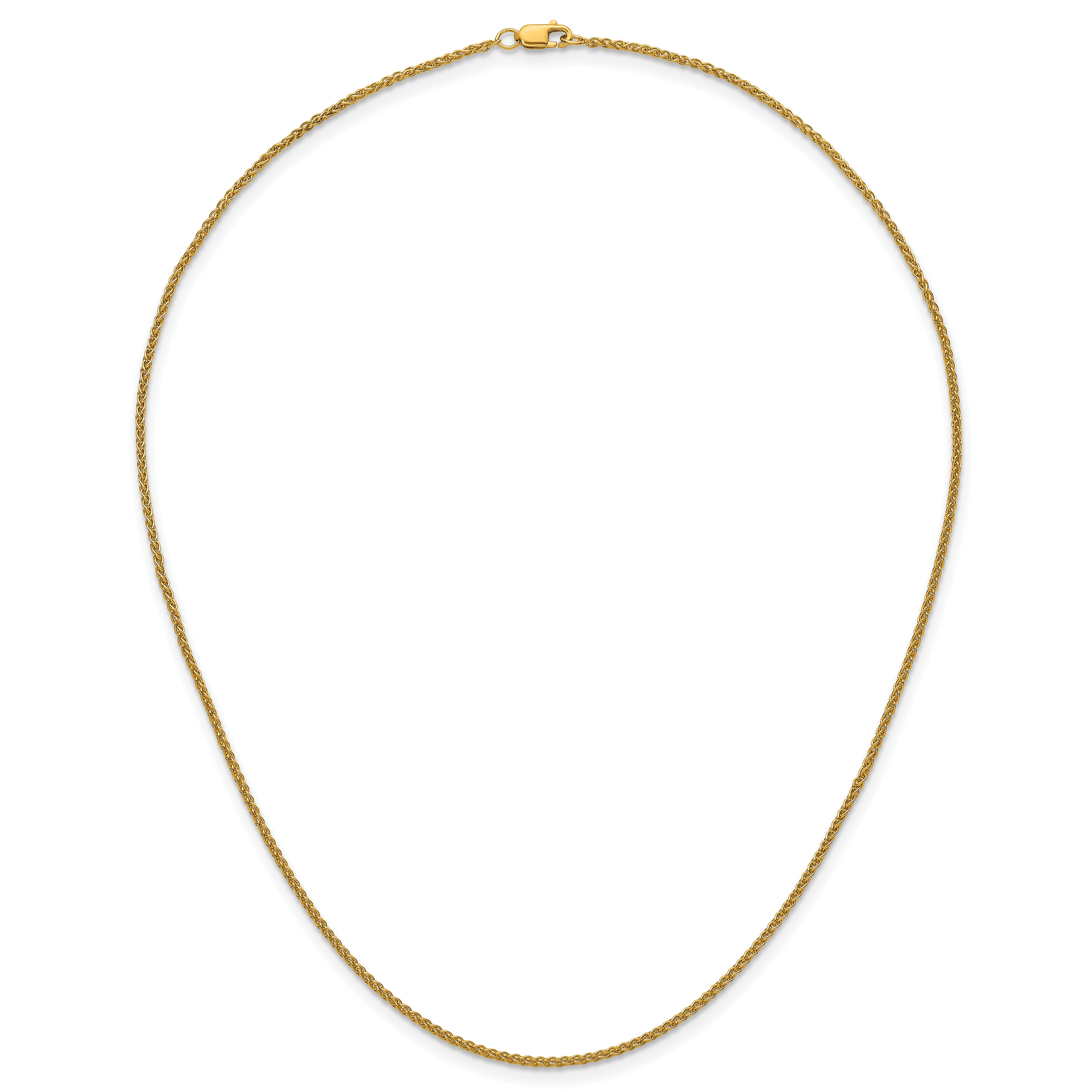 14K Gold Filled Spiga (Wheat) Chain Necklace in 1.5mm Width - view 4