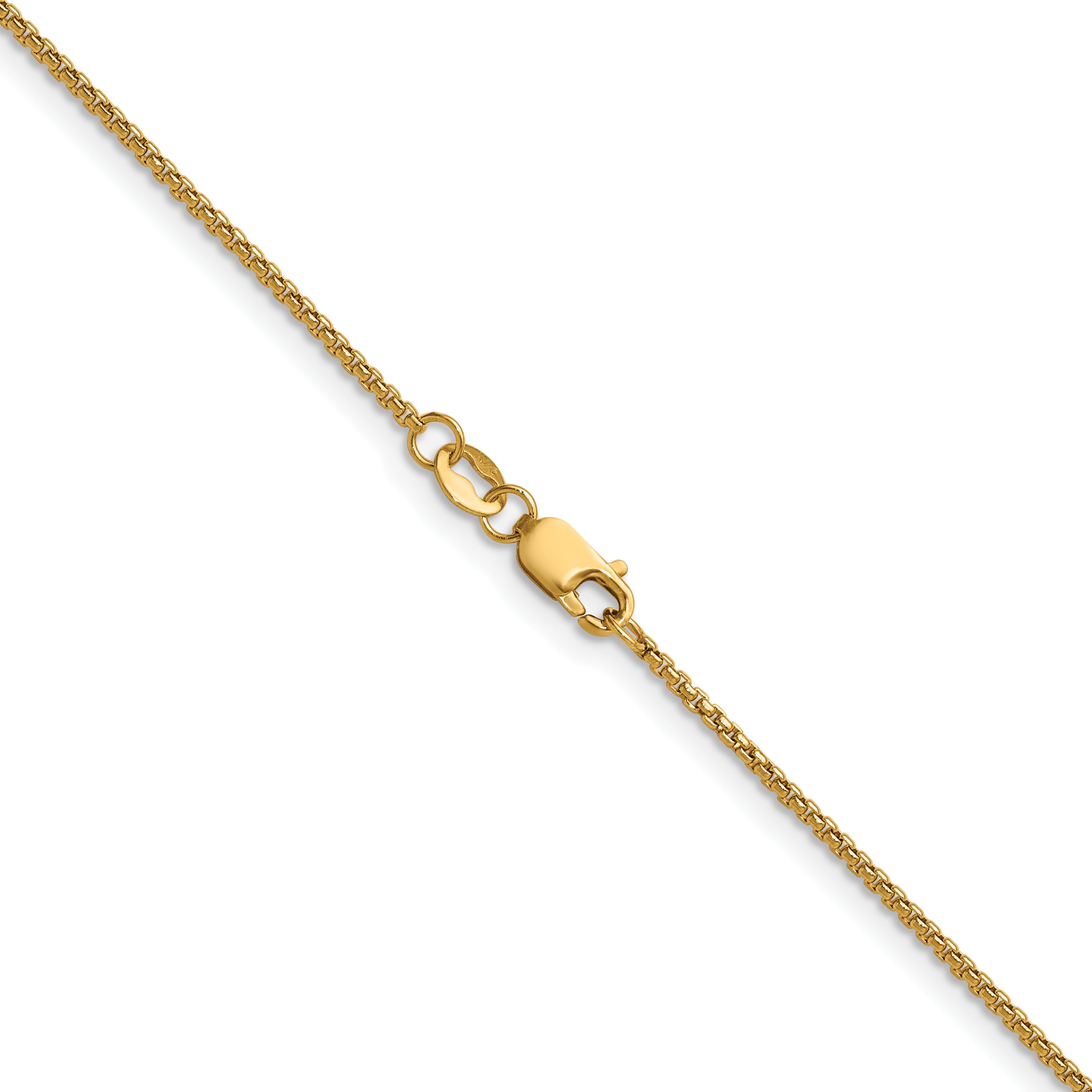 14K Gold Filled Round Venetian Box Chain Necklace in 1.2mm Width Secondary image
