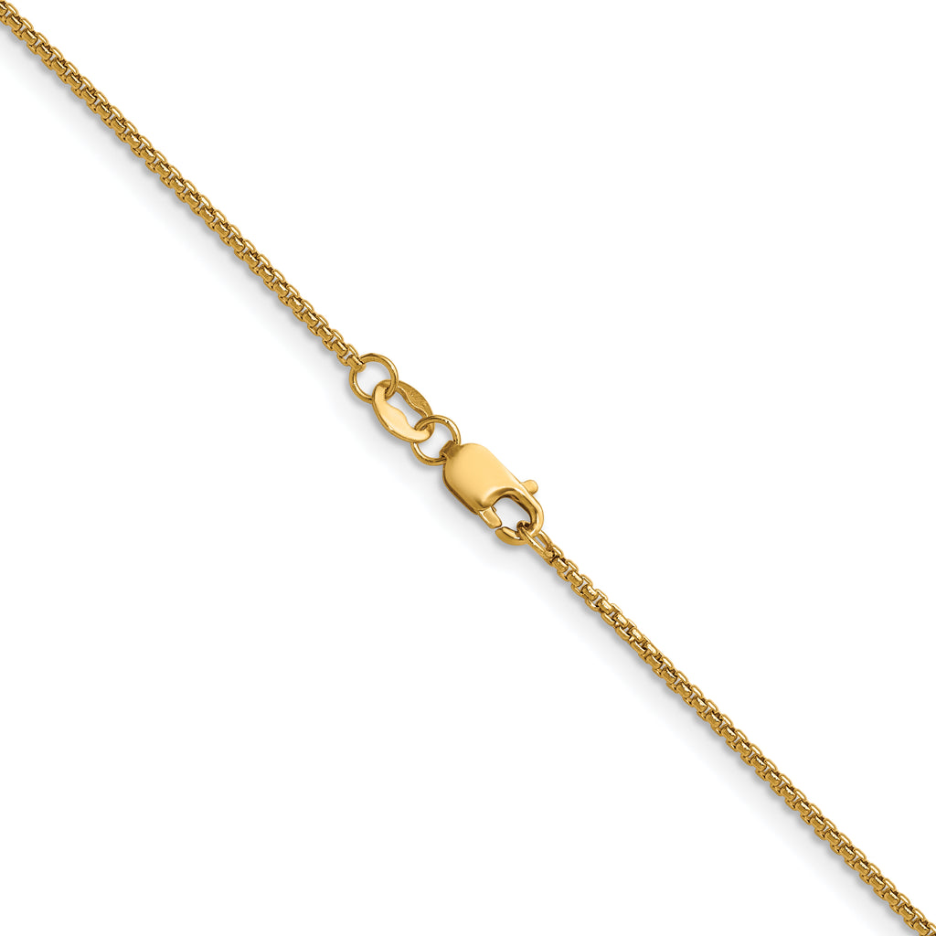 14K Gold Filled Round Venetian Box Chain Necklace in 1.2mm Width - view 2