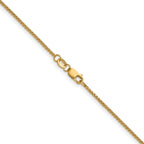 14K Gold Filled Round Venetian Box Chain Necklace in 1.2mm Width - view 2